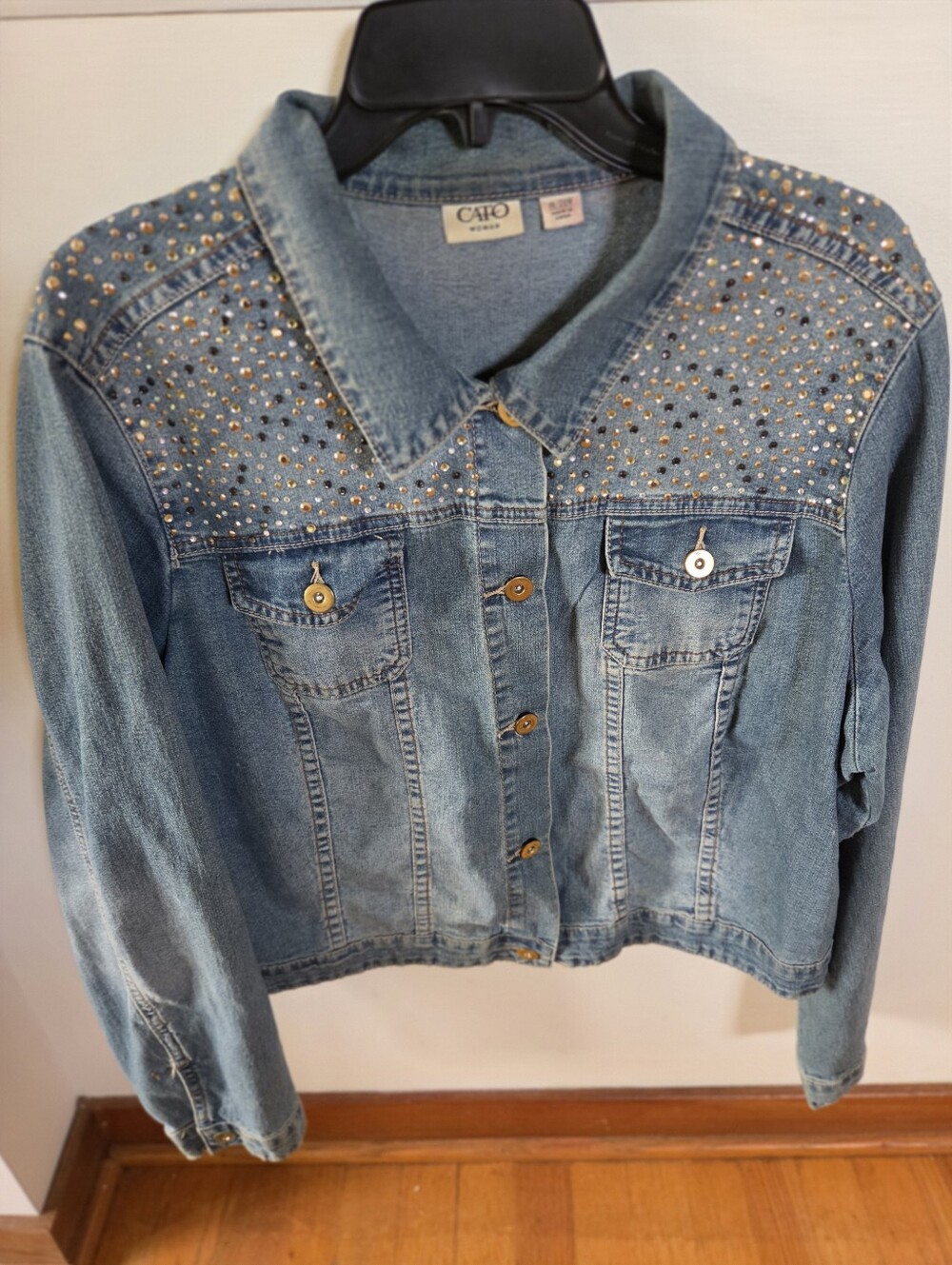 CATO Studded Jean Jacket Plus Size 18/20W